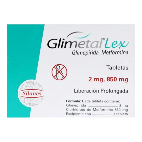Glimetal Lex 2/850 Mg Con 30 Tabletas