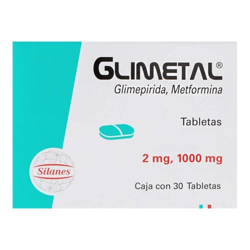 Glimetal 2/1000 Mg Con 30 Tabletas