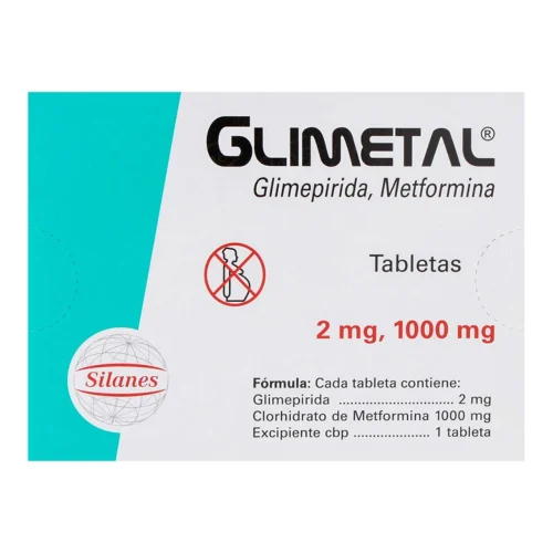Glimetal 2/1000 Mg Con 30 Tabletas