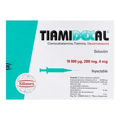 Comprar Tiamidexal 4/200/10 Mg Con 3 Frascos Ámpula