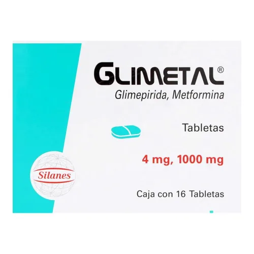 Glimetal 4/1000 Mg Con 16 Tabletas