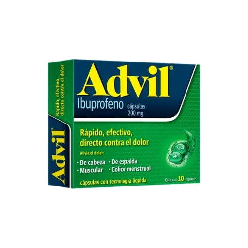 Advil Fast Gel 200 Mg Con 10 Cápsulas