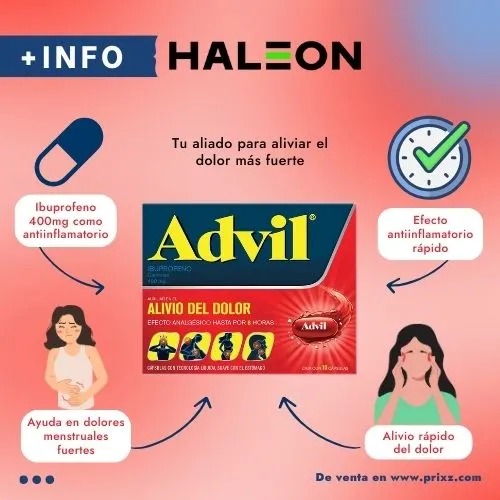 Advil Max 400 Mg Con 10 Cápsulas