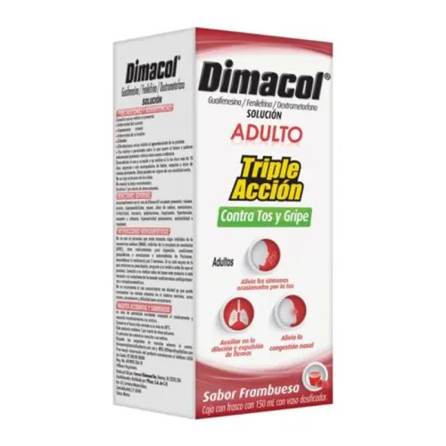 Dimacol Adulto 2000/100/200 Mg Solución Oral Sabor Frambuesa Con 150 Ml