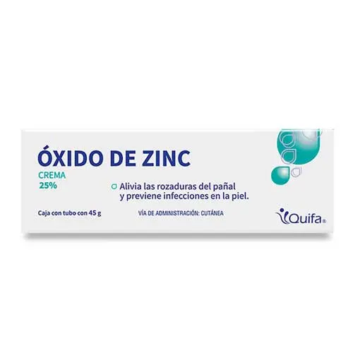 Oxido De Zinc  25 % Crema Con 45 G