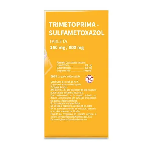 Trimetoprima Sulfametoxazol 160 Mg / 800 Mg Con 14 Tabletas