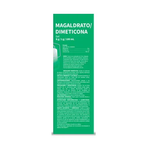 Magaldrato Dimeticona 8 Gr / 1 Gr / 100 Ml Con 250 Ml