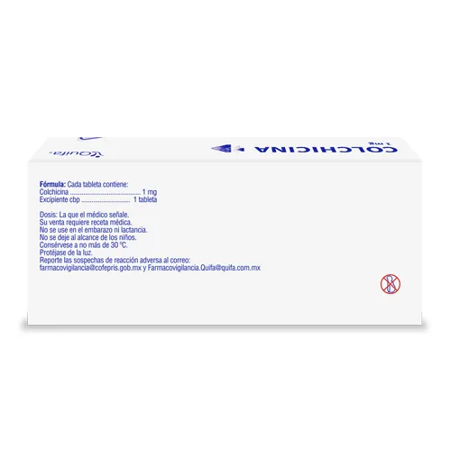 Colchicina 1 mg 30 tabletas – Quifa