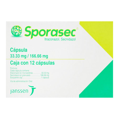 Comprar Sporasec 33.33/166.66 Mg Con 12 Cápsulas