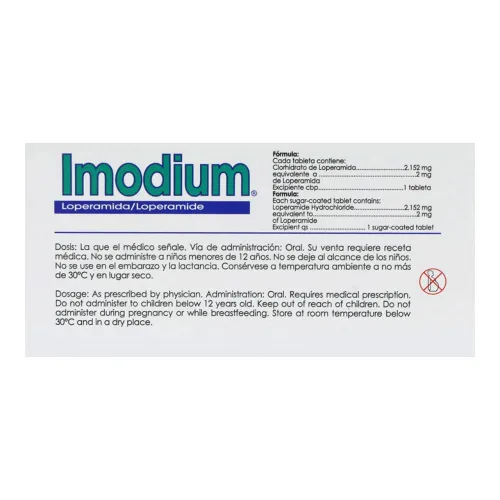 Comprar Imodium 2 Mg Con 12 Tabletas