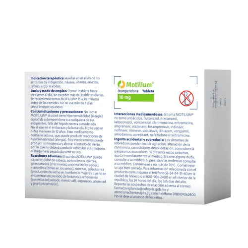 Motilium 10 Mg Con 30 Tabletas