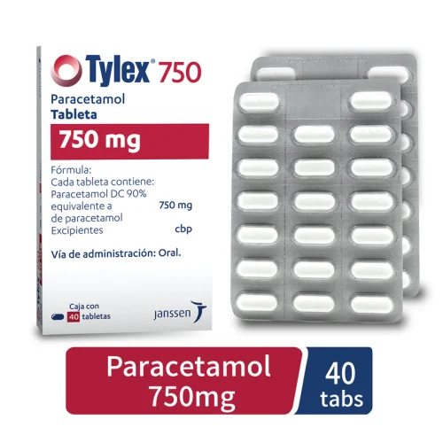 Comprar Tylex 750 750 Mg Con 40 Tabletas