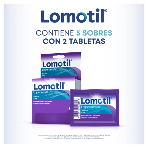 Lomotil 2 Mg Con 5 Sobres De 2 Tabletas