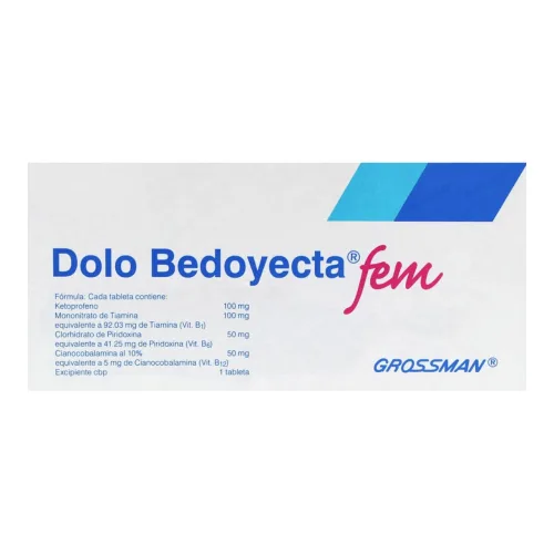 Comprar Dolo Bedoyecta Fem 100/200 Mg Con 10 Tabletas