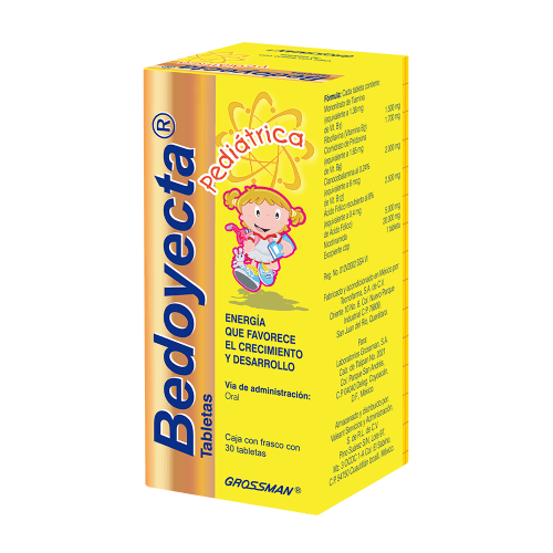 Bedoyecta Pediátrico Multivitamínico con 30 Tabletas