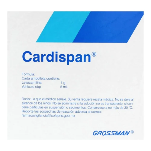 Comprar Cardispan 1 G Solución Inyectable Con 5 Ampolletas De 5 Ml