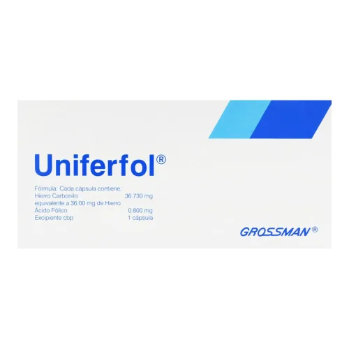 Comprar Uniferfol 36/0.80 Mg Con 30 Cápsulas