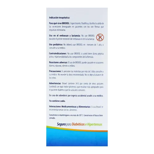Broxol 300 Mg Con Frasco De 120 Ml Solución