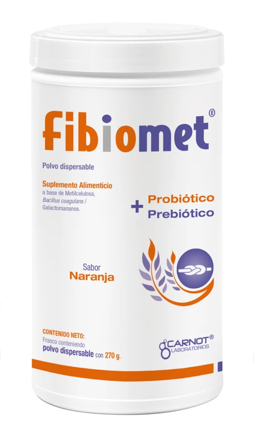 Comprar Fibiomet Probiótico + Prebiótico Suplemento Alimenticio Polvo Sabor Naranja Con 270 G