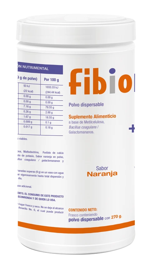 Comprar Fibiomet Probiótico + Prebiótico Suplemento Alimenticio Polvo Sabor Naranja Con 270 G