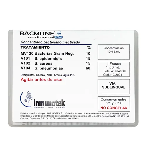 Bacmune Concentrado Bacteriano Para Prevención De Infecciones Y Fortalecer El Sistema Inmune