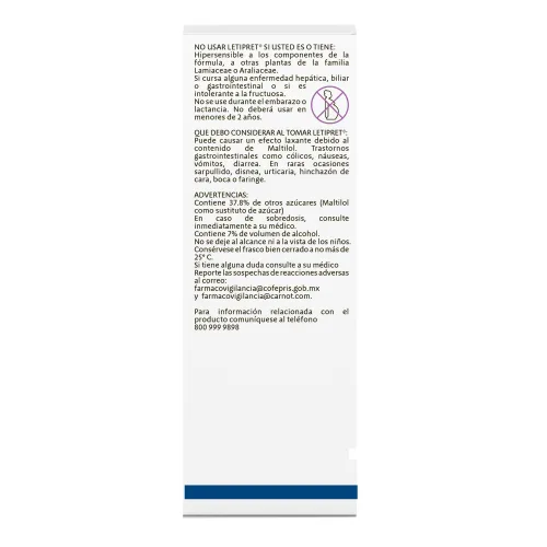 Letipret Thymus Vulgaris 16.8 G/ Hedera Hélix 1.68 G Jarabe 100 Ml