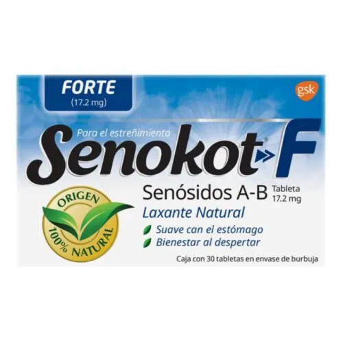 Comprar Senokot Forte 17.2 Mg Con 30 Tabletas