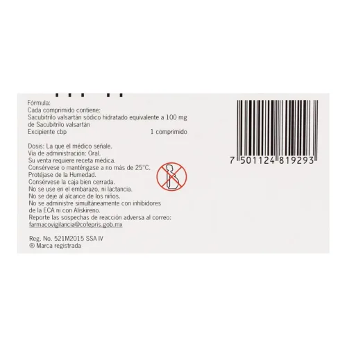 Entresto 100 Mg Con 30 Comprimidos