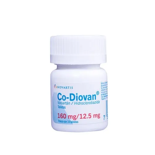 Co-Diovan Valsartán, Hidroclorotiazida 160 Mg / 12.5 Mg Con 14 Tabletas