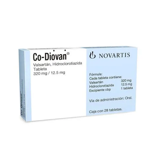 Co-Diovan 320/12.5 Mg Con 28 Tabletas