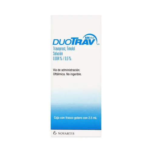 Duotrav Travoprost Timolol Solución Con 2.5 Ml