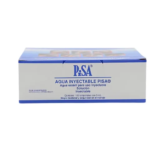 Agua Inyectable De 5 Ml Con 100 Piezas