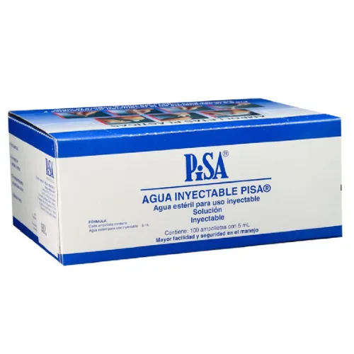 Agua Inyectable De 5 Ml Con 100 Piezas