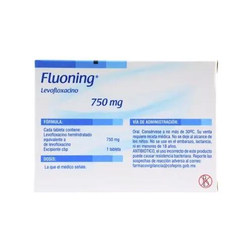 Fluoning Levofloxacino 750 Mg Con 7 Tabletas