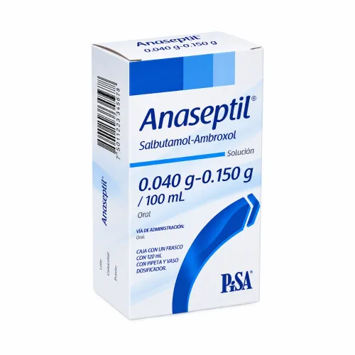Anaseptil Salbutamol Ambroxol 0.040 G / 0.150 G Solución Con 120 Ml