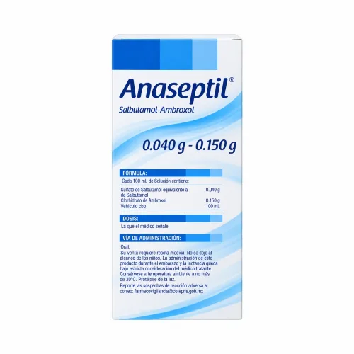 Anaseptil Salbutamol Ambroxol 0.040 G / 0.150 G Solución Con 120 Ml