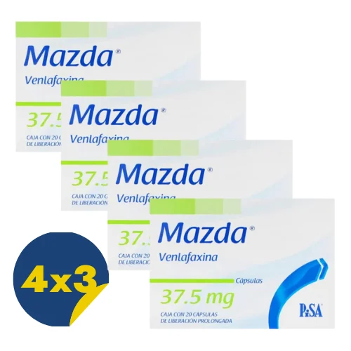 Comprar Mazda 37.5 Mg Con 20 Cápsulas Pack 4x3