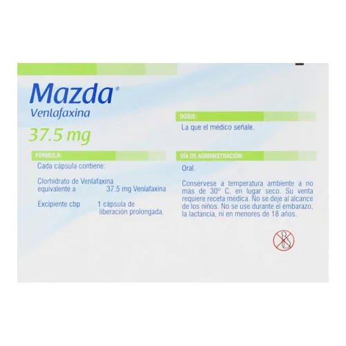 Mazda 37.5 Mg Con 20 Cápsulas De Liberación Prolongada