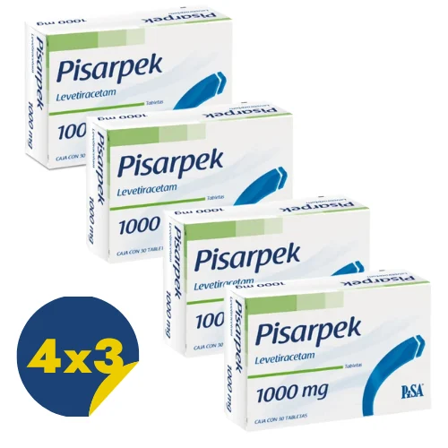 Comprar Pisarpek 1000 Mg Con 30 Tabletas Pack 4x3