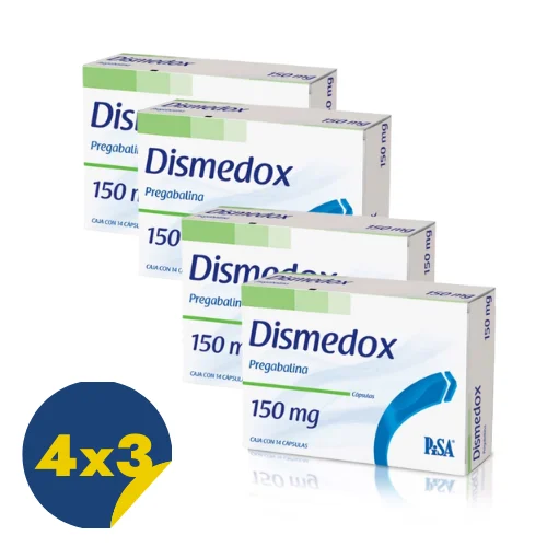 Comprar Dismedox 150 Mg Con 14 Cápsulas Pack 4x3