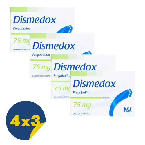 Comprar Dismedox 75 Mg Con 28 Cápsulas Pack 4x3