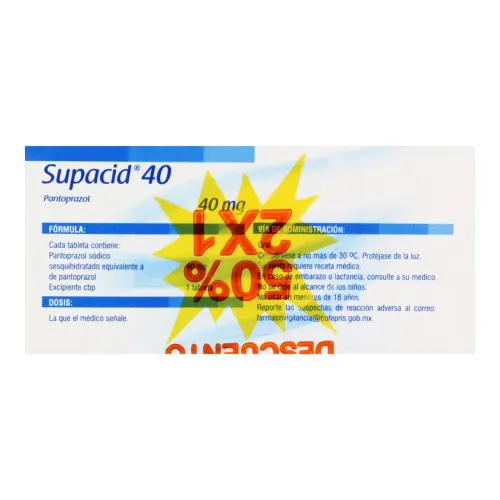Supacid 40 Mg Con 7 Tabletas Duopack