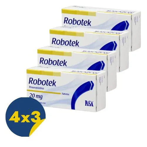 Comprar Robotek 20 Mg Con 30 Tabletas Pack 4x3