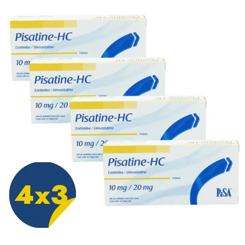 Comprar Pisatine 10/20 Mg Con 14 Tabletas Pack 4x3