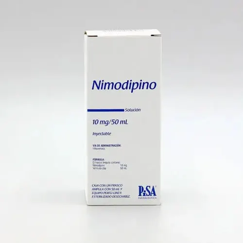 Nimodipino 10 Mg/50 Ml Con 1 Ampolleta