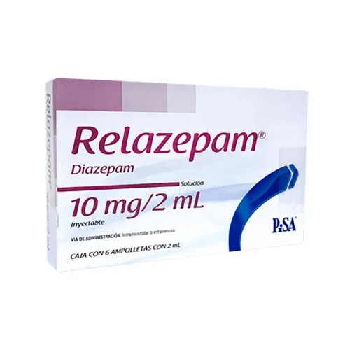 Relazepam 10 Mg Con 6 Ampolletas De 2 Ml