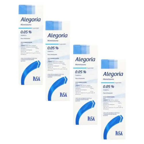 Comprar Alegoria Suspensión Pediátrica Para Inhalación 10 Ml 60 Dosis Pack 4x3