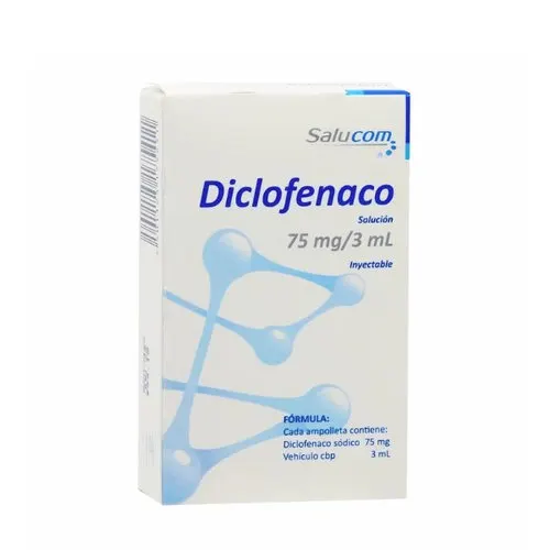 Diclofenaco 75 Mg / 3 Ml Solución Inyectable Con 2 Ampolletas