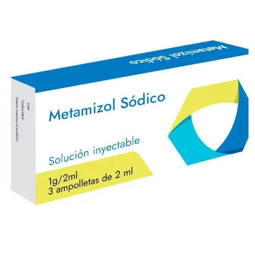 Metamizol Sódico 1 G/2 Ml Con 3 Ampolletas