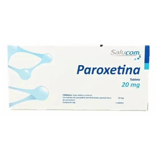 Paroxetina 20 Mg Con 10 Tabletas